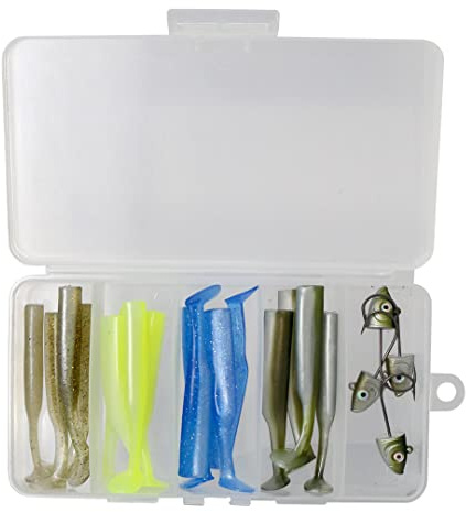 Axia Mighty Minnow Soft Fishing Lure Set With Tackle Box (28g Set)