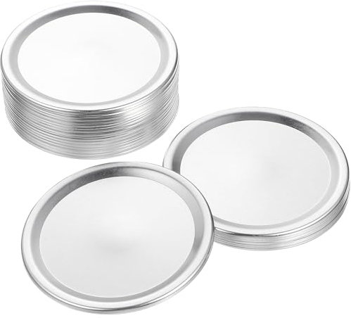 Operitacx 24st Einmachglasdeckel Einmachgummiringe Edelstahlglasdeckel Normaler Einmachdeckel Mason Einmachglas Deckel Sturzgl? Ersatzdeckel Einmachglasabdeckung Teilt Metall Dosendeckel
