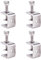 304 Stainless Steel C Clamps, Heavy Duty C Clamps for Metal Working, Woodworking Building Tiger Clamp Adjustable Wide Jaw Opening C Clamp, Silver (30mm/4pcs)