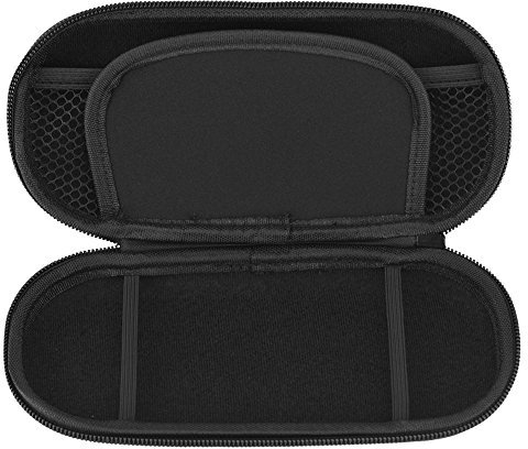 Tbest Hoesje Ps Vita,Ps Vita Slim Case,Hülle für 3000,PSP Case,Ps Vita Tragetasche mit Zwei Fächern, Schwarz, Schützende Hartschale, Tragetasche, Reisetasche für Ps Vita