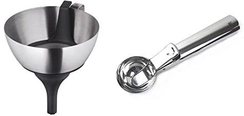 WMF 619416040 Embudo Multifuncional, Acero Inoxidable & Gourmet - Cuchara para Helado, Cromargan Acero Inoxidable pulido 18/10 Apto para lavavajillas