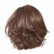 Kurze Glatte Perücken für Damen Damenperücke, kleine lockige, gewellte Faser, hohe Temperatur, afrikanische, falsche Kopfbedeckung, lockiges Echthaar, Block Nahtlose Perücke Locken (Brown-f, One Size)