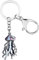 DUOWEI Cute Quallen Schlüsselanhänger Jellyfish Schlüsselring Anhänger Meer Tiere Schmuck Geschenke Rucksack Auto Charms für Damen Mädchen (Schwarz)