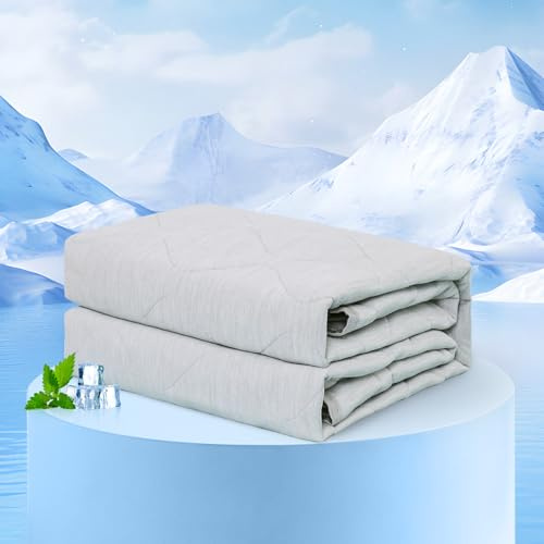 Rywell Kühldecke für Hunde und Katzen, 101x153 cm – selbstkühlende Matte mit Arc-Chill-Technologie (Q-Max >0.5), wasserabweisend & maschinenwaschbar, schützt Sofa und Bett – Grau