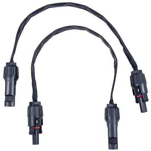 LVYXON 1 Paar Solarkabel, PV Solar Kabel Durchführung 1M Kabel Kupfer Flache Verlängerung Verbindungskabel Kabel,Photovoltaik Verlängerungskabel, Solar Tür Anschlusskabel