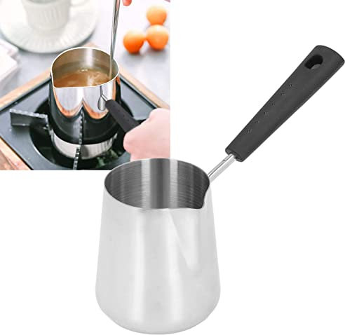 Calentador Mantequilla Cacerola De Mantequilla Cafetera Cafetera Turca Placa De Inducción Cafetera Turca Calentador De Café De Inducción Leche 350 Ml Mini Calentador De Mantequilla De Acero Inoxidable