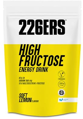 226ERS High Fructose Energydrink, Sportgetränkpulver, Zitrone 1 kg | 87 g Kohlenhydrate und 500 mg Natrium, Maltodextrin und Fruktose im Verhältnis 10:8, glutenfrei, laktosefrei, vegan