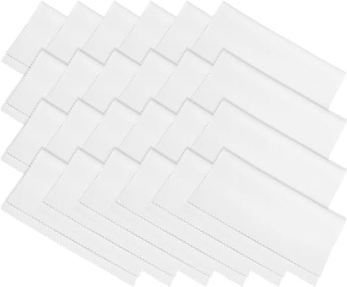 100 panni bianchi in microfibra per la pulizia di occhiali, schermo LCD, lenti per videocamere digitali, laptop, HDTV, PC, monitor, smartphone, tablet e altro, 100 pezzi