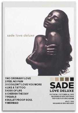 ceok Sade Poster Love Deluxe Moive Poster Wandkunst Dekor Druck Bild Gemälde für Wohnzimmer Schlafzimmer Dekoration 30 x 45 cm ungerahmt