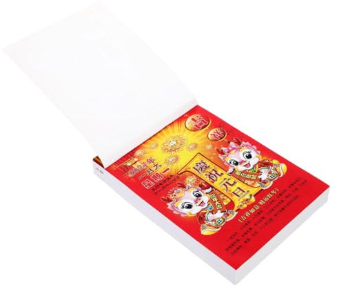 NUOBESTY Mondjahr-wandkalender Abreißbar Chinesischer Kalender Wand-mondkalender Hängende Kalenderverzierung Traditioneller Mondkalender Dickes Papier Für Wohnungen Büros