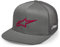 Alpinestars Herren ORIGINAL Logo Trucker HAT Baseball Cap, Grau/Rot, Einheitsgröße