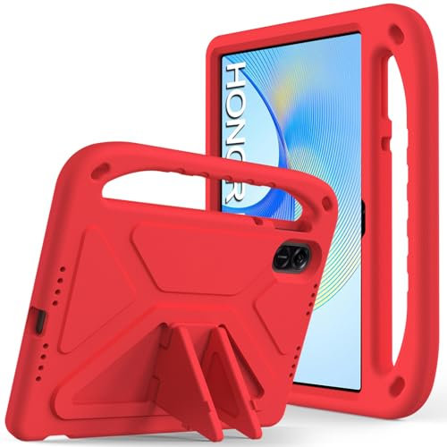 XunyLyee Niños Funda para Honor Pad X9 (11.5 Pulgadas), Soporte Función con asa a Prueba de Golpes Funda - Rojo