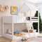 Merax 3FT Treehouse Bunk Bed for Kids | Charming Solid Wood Cabin Bed Frame with Ladder & Guard Rail | Safe & Cozy Twin Sleeper for Toddlers | Perfect for Playful Bedrooms | 90x190cm White