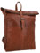 Gusti Rucksack Leder - Valja Damen und Herren Laptoptasche Lederrucksack Braun Leder
