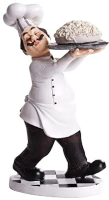 Holibanna Chef Figurine De Collection Statue De Cuisinier Décoration De La Maison Décorations pour Les Salas De CASA Décorations pour La Maison Cuisiner Blanche Noël Ornements