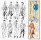 GLOBLELAND Vintage Gentleman Stempel Zum Gestalten von Karten Retro Mann Stempelsiegel Transparente Stempel5.83x8.27 Zoll Für DIY Scrapbooking Fotoalbum Tagebuch Heimdekoration