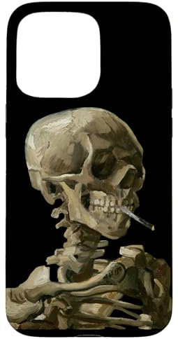 Vincent van Gogh Skull of a Skeleton with Burning Cigarette Case for iPhone 15 Pro Max