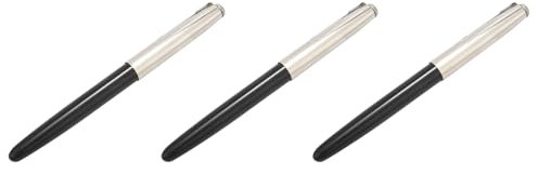 Hurromy 3 x Hero 616 Tintenroller mit goldfarbener Kappe, schwarze für Vintage