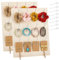 PH PandaHall 2 Pack Présentoir en Bois avec 30pcs Crochets en Métal Porte Clés Présentoir pour Vendeur Événement Outils de Vente Organisateur 43x33cm