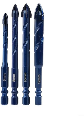 Eccentric Drill Bit Set,Sawtooth Offset Punching Spiral Drill Bit,Spiral Drill Bit Set,For Tile, Glass, Hard Plastic, Cement, Granite, And Concrete,6-12MM