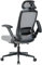 Realm of Thrones VALOUR Ergonomic Office Chair for Home, Gaming Desk Chair, 3D Headrest/High Back Mesh/Comfort Cushion Seat/2D Rotating Armrests/Adjustable Lumbar Support/Heavy Duty Steel Base (Grey)