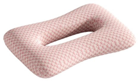 MagiDeal Oreiller de perçage d'oreille, Oreiller de Protection d'oreille avec Housse Amovible Lavable, Coussin Ergonomique, Oreiller de Couchage latéral pour, Rose