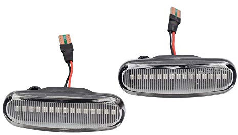 Yoegerery Dynamische LED-Seitenblinker, bernsteinfarben, superhell, Canbus, sequentielle Repeater-Leuchten für Fiat Panda 169 Punto 199 Evo Stilo Qubo Grande Multipla Idea 350 (transparent)