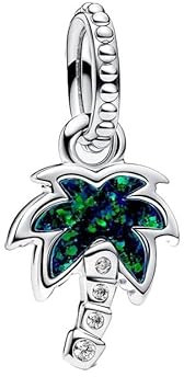 Feitery Green Palm Tree Charms Kompatibilität für Pandora Armband Herz Bead Wildtiere Charms für Damen Anhänger Meerestiere
