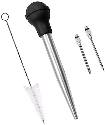 Warmhm Grillgewürze Mit Küchen Truthahn Gewürz Injektor Für Bbq Fleisch Soßen Injektion Werkzeuge Aus Edelstahl Und Lebensmittelechtem Silikon