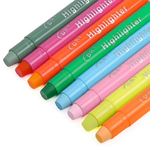 OFFCUP Bibel Textmarker, 8 Farben Bibel Marker Stifte Pastell Textmarker für Bibeln, No bleed Gel Marker Ungiftig Bibelmarker Highlighter Markerstifte Set für Schule Büro Zuhause