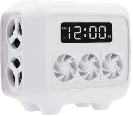 Plyisty -Lautsprecher, Kabelloser Lautsprecher mit 15-W-Ladegerät und Digitalem Wecker für Schlafzimmer, 5.0, Geräuschunterdrückung, AUX- und Typ-C-Anschluss (White)