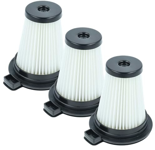 vhbw 3x Faltenfilter kompatibel mit Grundig GMS3890 | VCP 7230, GMS3900, VCP 4230, VCP 6230 Nass- & Trockensauger - Patronenfilter Schwarz Weiß