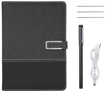RASTKY Digitales Notizbuch, Intelligenter Stift, Echtzeit-Synchronisierung, Sprach-zu-Text, KI-Funktion für Schriftsteller, Studenten, 80-seitiger A5-Leder-Tagebuchplaner, Blauer Tablet-Stift für