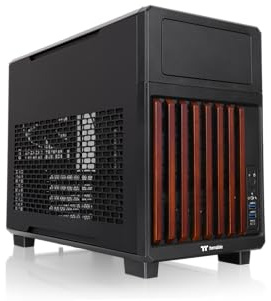Thermaltake TR200 WS | Micro Chassis | Micro‑ATX/Mini‑ITX | 360mm AIO Support | 7× 120mm Fan Support | 5.25 Drive Bay | USB‑C | Schwarz