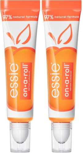 essie Apricot Nail and Cuticle Oil Treatment, Nail Care Nourishing, Softening, Moisturizing Apricot Cuticle Oil For Dry and Brittle Hands and Nails, On a Roll, 13.5 ml (Pack of 2)