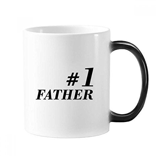 DIYthinker El Mejor papá del Padre Festival Universo Cita Morphing Sensible al Calor Taza cambiante del Color Regalo de la Taza de la Leche del café con Asas 350 ml