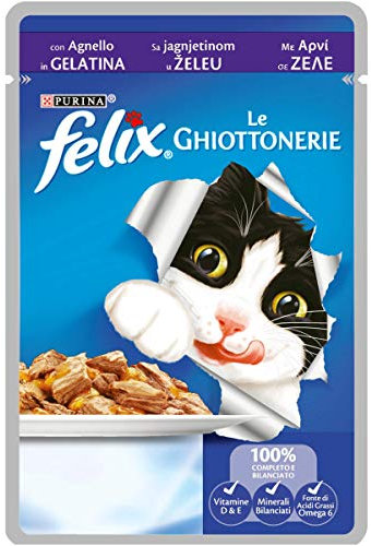 Felix die ghiottonerie Lebensmittel Nassfutter für Katze Lamm 10 x 100gr