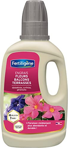 FERTILIGENE FEFLE400 - Engrais Liquide Fleurs Balcons et Terrasses 400 ml - Floraison plus abondante en 7 jours - Apporte une nourriture équilibrée - A base de minéraux - Pour 57 L de solution diluée
