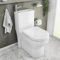 Affine® Tivoli Modern Bathroom Cloakroom 2 in 1 Close Coupled Toilet & Wash Basin Combi Set Combined WC Sink with Tap & Waste D Shape Pan, White Gloss
