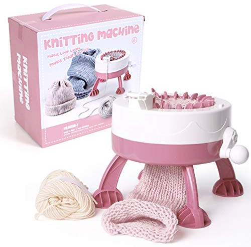 Hongzer Knitting Machine, 22 Needles Smart Weaving Loom Round Knitting Machines, Knitting Board Rotating Double Knit Loom for Sock/Hat, Weaving Loom for Adults or Kids