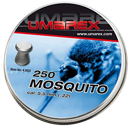 Umarex Premium Mosquito Flachkopf-Diabolo Luftgewehrkugeln Diabolos für Luftdruckwaffen, Luftgewehr und Luftpistole Preiswerte Trainingsmunition 5,5mm
