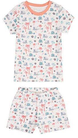 Sense Organics Jula Retro Short Pyjama Palm Tree - kurzer Mädchen Schlafanzug (Numeric_116)