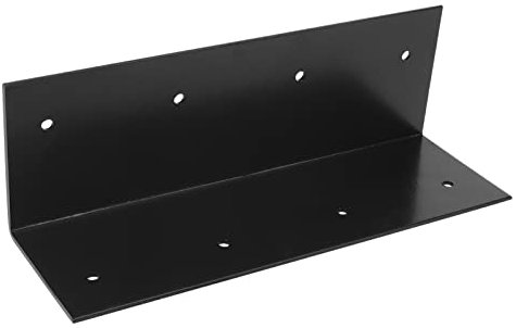 OTTFF 4 Pcs 9 Height Raised Vegetable Garden Bed Corner Bracket Black, Pre-drilled Metal Right Angle Solid Stakes Boards, Planter Box Planting Flower Box Corner Reinforcement, Connect, Repair, Patch
