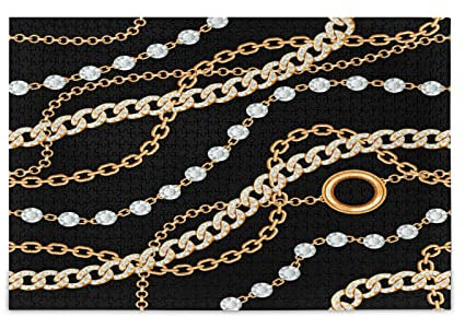 Kunstedelsteine ​​Goldene Kette Punkt Jigsaw Puzzle 1000 Teile für Erwachsene Klassische Jigsaw Puzzles aus Papier Wanddekoration Geschenk ab 12 (70x50cm)