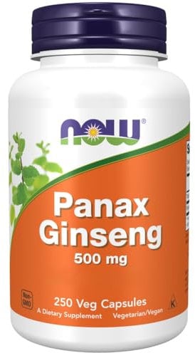 Now Foods, Panax Ginseng Extract, 500mg, 250 Cápsulas veganas, Probado en Laboratorio, Sin Gluten, Sin Soja, Vegetariano, No GMO