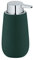 Wenko Dosatore per sapone Badi, dosatore per sapone liquido ricaricabile in ceramica di qualità con superficie opaca, robusto erogatore a pompa in plastica, 320 ml, 9,5 x 16 x 8 cm, verde scuro