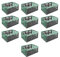 10X Stabile Profi Klappbox 45L - 54 x 37 x 28 cm - Einkaufskiste klappbar mit Soft-Griffe - Transportkiste stapelbar, Grün/Graphit