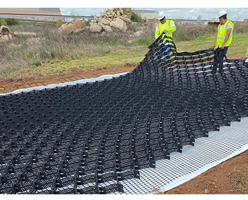 Gravel/Grass Grid Paver Path Base Mat for Greenhouse Deck Turf Lawn Shed Garden, Heavy Duty Geo Ground Grid Soil Stabilizer, 2m/3m/4m/5m/6m/7m/8m/9m/10m Long (Size : 2m x 5m (6.5ft x 16.5ft))