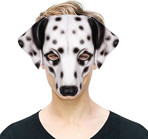 NewL Halloween 3D Tier Halbgesichtsmaske Maskerade Party Cosplay Kostüm für Damen und Herren (Hund)