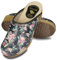 BeComfy Sabots en Cuir pour Femme Mules à Talons en Bois Étoiles Fleurs Colorées Bleu Blanc 35-41 EU (Noir Rose, 36 EU)